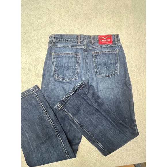 Kimes Ranch Dillon Mens Dark Wash Straight Leg Western Denim Jeans 33x34